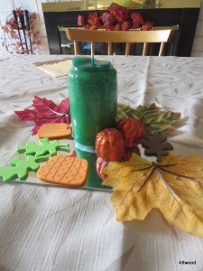 This was one of our centerpieces.  Elspeth made it at Sparks.